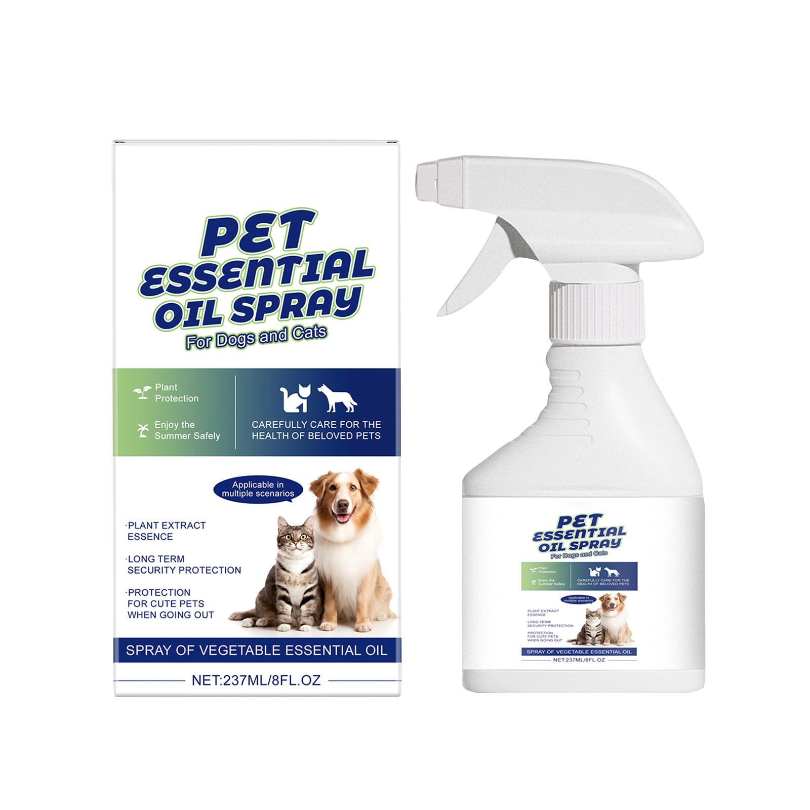 

Травяной спрей от блох и сывороточное масло и спрей для ухода со свежим травяным ароматом, 237 мл One Size белый