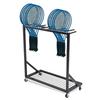Nowy Stojak do Przechowywania Rakiet Tenisowych z Kółkami Obrotowymi 360° Materiał Żelazny Stojak do Przechowywania Rakiet Tenisowych Łatwy w Montażu Łatwy do Czyszczenia