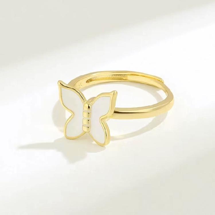 Fidget Spinner Adjustable Stacking Worry Ring for Butterfly Rotating Ring Jewelr