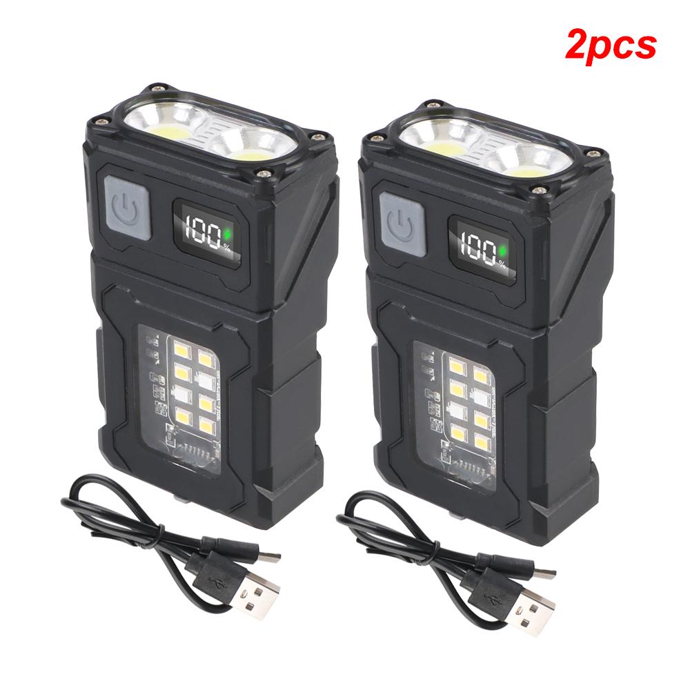 Motorcycle Spotlights Portable Flashlight 6000K Bright Flood Lamps 8 Mode Warning Light LED Lights Cordless Camping Illumination