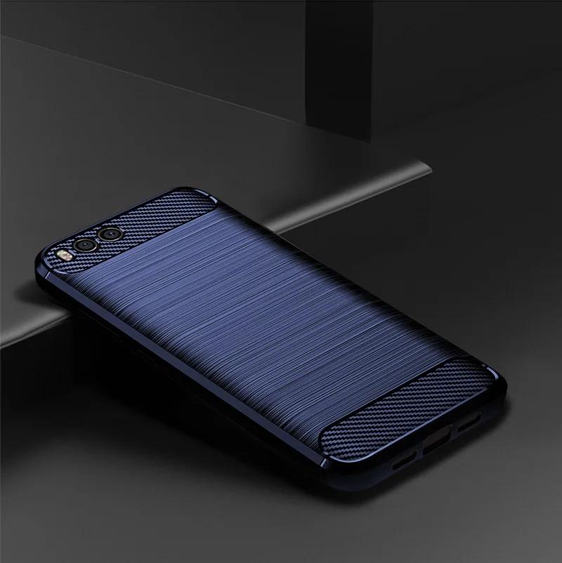 

Мягкий силиконовый чехол для Xiaomi Mi 6 mi6, противоударный матовый чехол для xiaomi 6 mi 6, роскошные чехлы из углеродного волокна, чехлы Fundas For Mi 6 синий