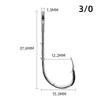 Tide Hook Double Back Thorn Crooked Mouth Fish Hook Straight Handle Hook High Carbon Steel Hawkbill Hook Single Hook Fishing Gear