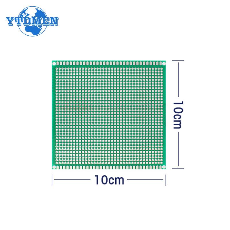 5PCS Universal Breadboard PCB Tinned 10x10cm Double Sided PCB Prototyp Experimental Plate Circuit Board Green 2.54mm Glass Fiber