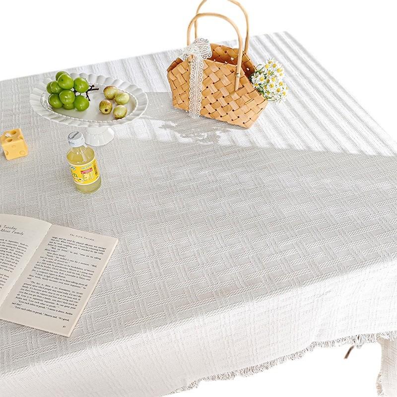 Cream French Lace Tablecloth Coffee Table Cover Cloth High-End Living Room Square Tablecloth Table Cloth Table Cloth Tablecloth