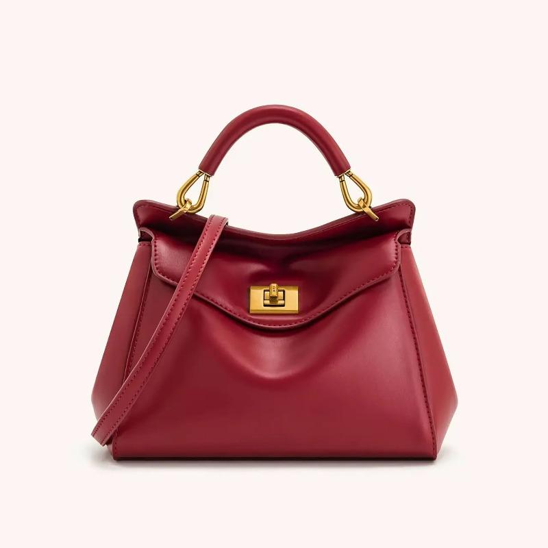 Torba z zamkiem skórzana torba na ramię listonoszka niszowy design i torebka codzienna dla dojeżdżających torba Kelly