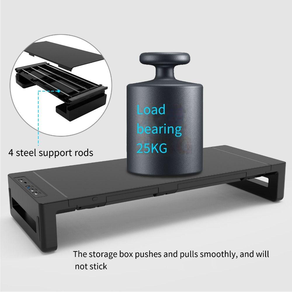 RGB Lights Computer Display Stand Foldable Notebook Elevating Bracket Desktop