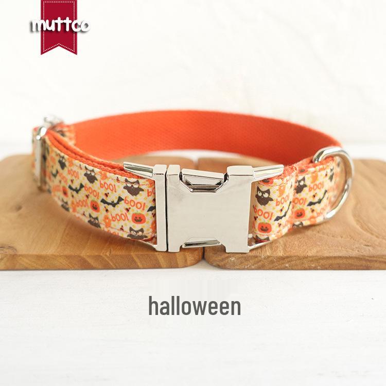 MUTTCO Engravable Halloween Dog Collar & Leash - UDC-059 Extra Small