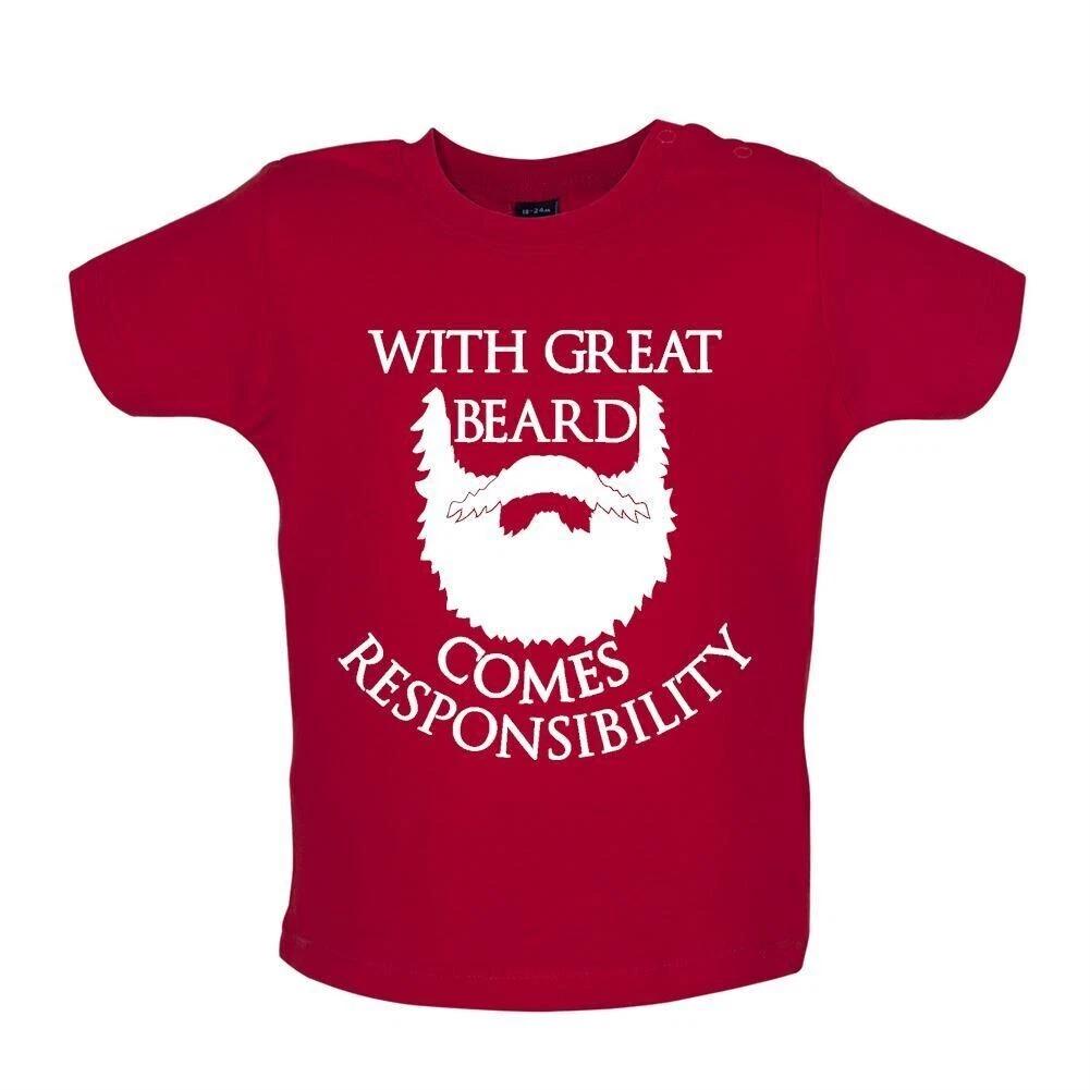 Great Beard Responsibility - Baby T-Shirt / Babygrow - Beards Moustache 100