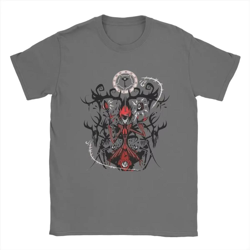 

Alastor Hazbins Hotels Мужские футболки Уникальные футболки Футболка с коротким рукавом и круглым вырезом 100% хлопок Оригинальные топы XXXXXL