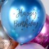 10pcs Birthday Balloons Chrome Latex Happy Birthday Printed Pattern Baby Shower Balloon Metal Birthday Party Decorations
