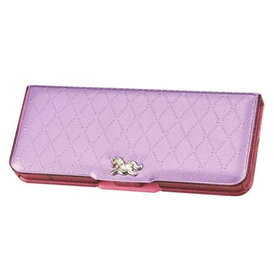 Kutsuwa Royal Pretty Pencil Unicorn CH202PU 2-Door Case, Purple,
