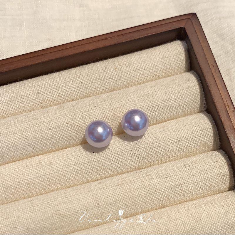 

Нишевый стиль Светло-фиолетовый Элегантный Ретро Сильный свет Клипса на ухо Жемчуг Light purple pearl 10mm (Silver)