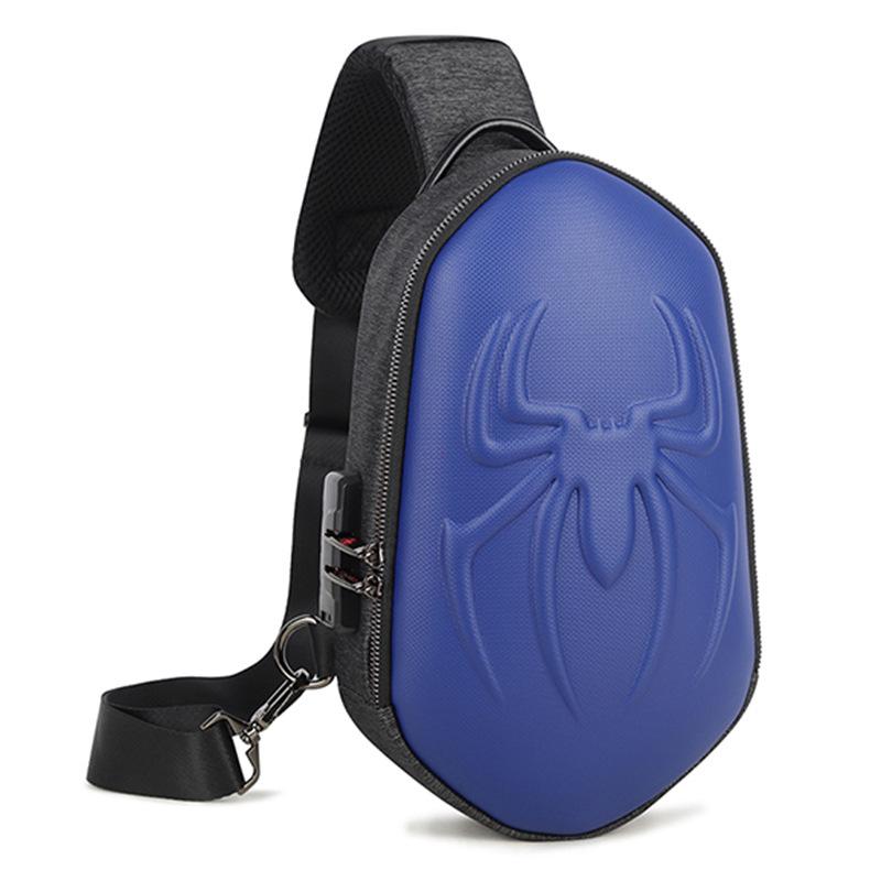 Running Chest Bag for Men USB Charging Fashion Streetwear Sling Pack Crossbody Motor Cycling Backpack