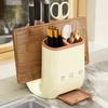 U-Shaped Kitchen Rack PP Cutting Board & Utensil Holder with Drainage Tray Compact Countertop Storage Organizer for Cutters Chopsticks Spices