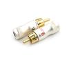 4Pcs Goldplated Rca Male Plug Hifi Audio Cable Audio Video Connector Adapter