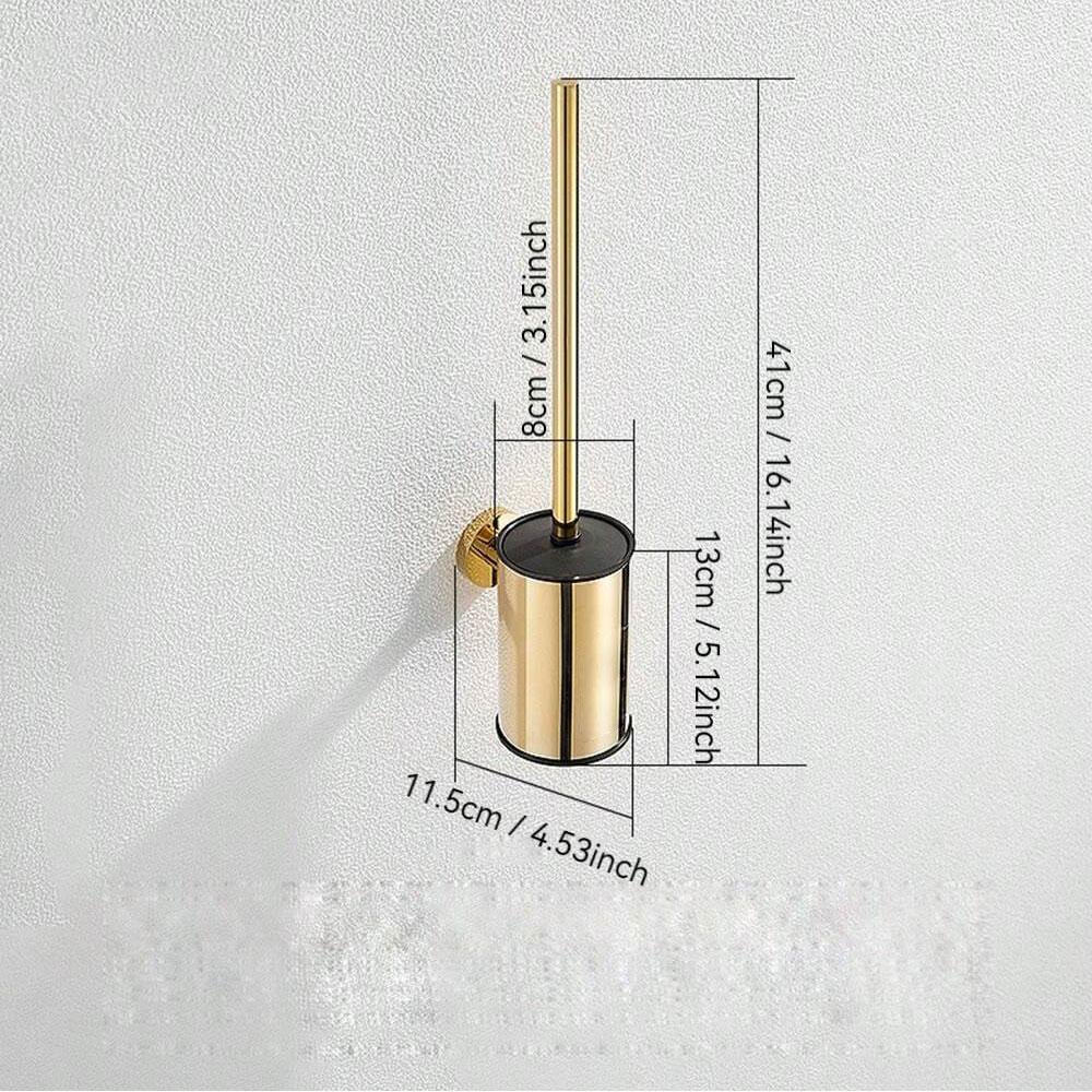 Extended round Toilet Brush Set - Wall-Mounted & Floor-Standing Options in 3 Colors for Thorough Bathroom Cleaning