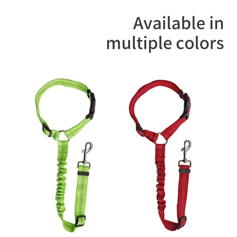Adjustable Dog Car Safety Harness Elastic Pet Seat Belt Reflective Restraints For Small Medium Puppies Vehicle Travel Security