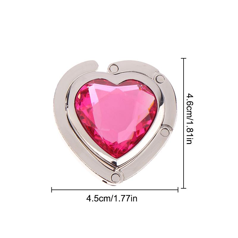 Heart Shaped Folding  Handbag Hook Bag Hanger Portable Foldable Table Hook Organizer Table Side Hooks Bag Accessories