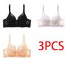 36-46 Plus Size Dame Ultratynn BH Bylgel Push-Ups Blonde BH BH Større bryst Ensfarget 3/4 stor kopp