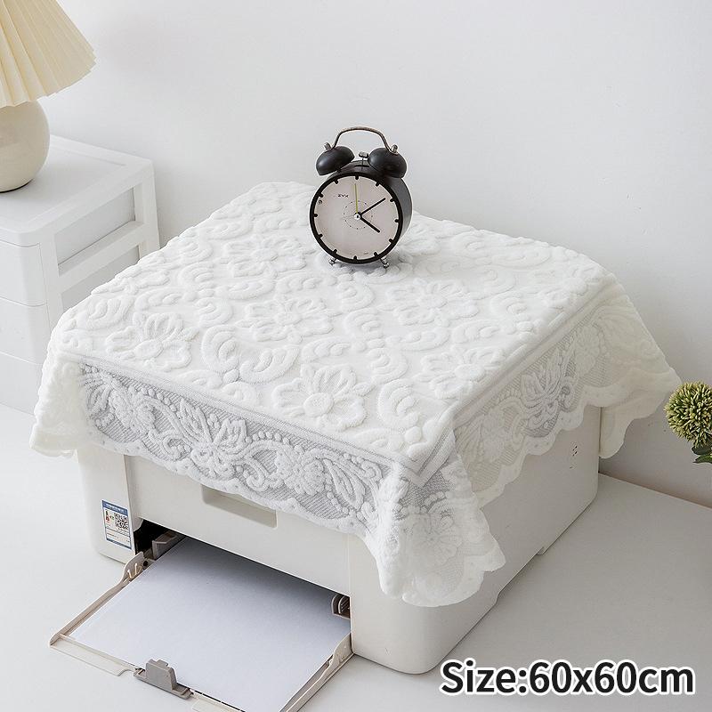60x60cm Dust Cover Universal Lace Microwave Oven Bedside Table Cover Tea Table Decorative Cloth Home Decor