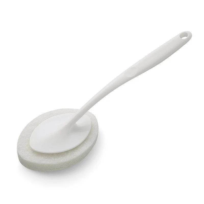 

Portable Toilet Brush Multi-function Sponge Long Handle Bathtub Floor Household Cleaning Bathroom Cleaning Brush білий