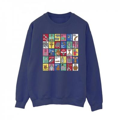 Womens/Ladies Grid Squares Sweatshirt