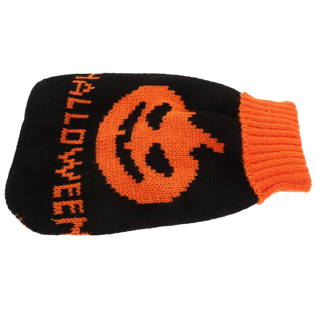 Halloween Kürbis Pullover Dick Warm Hundekleidung Entzückende Katze Strickwaren Winter Haustierbedarf Weiches Material Wiederverwendbar