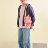 Uniqlo X JW Anderson Collaboration SS25 Embroidered Logo Zippered Loose Fit Hoodie Unisex Hoodies Blue 476229-67