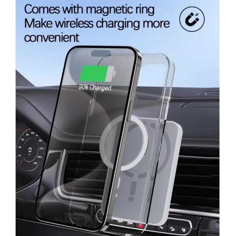 Car Air Vent Magnetic GPS Phone Holder Stand Wireless Charger For Magsafe iPhone 17 16 15 14 13 12 Pro Max Cell Fast Charging