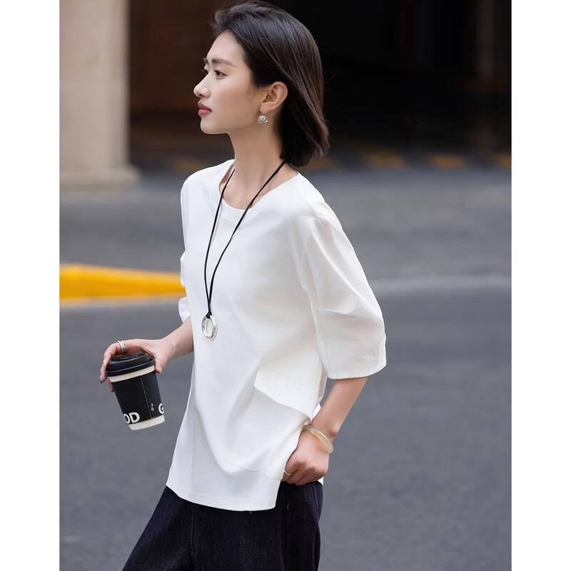 Women's High-Count Pure Cotton Reversible T-Shirt