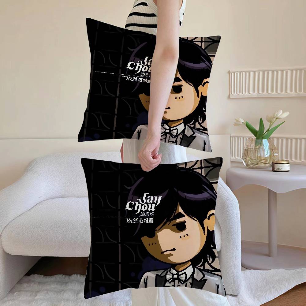 

Наволочка для подушки певца Джей-Джея Чжоу Наволочка против пылевых клещей Невидимая молния шелковистая Чехол для диванной подушки 12x12Inch