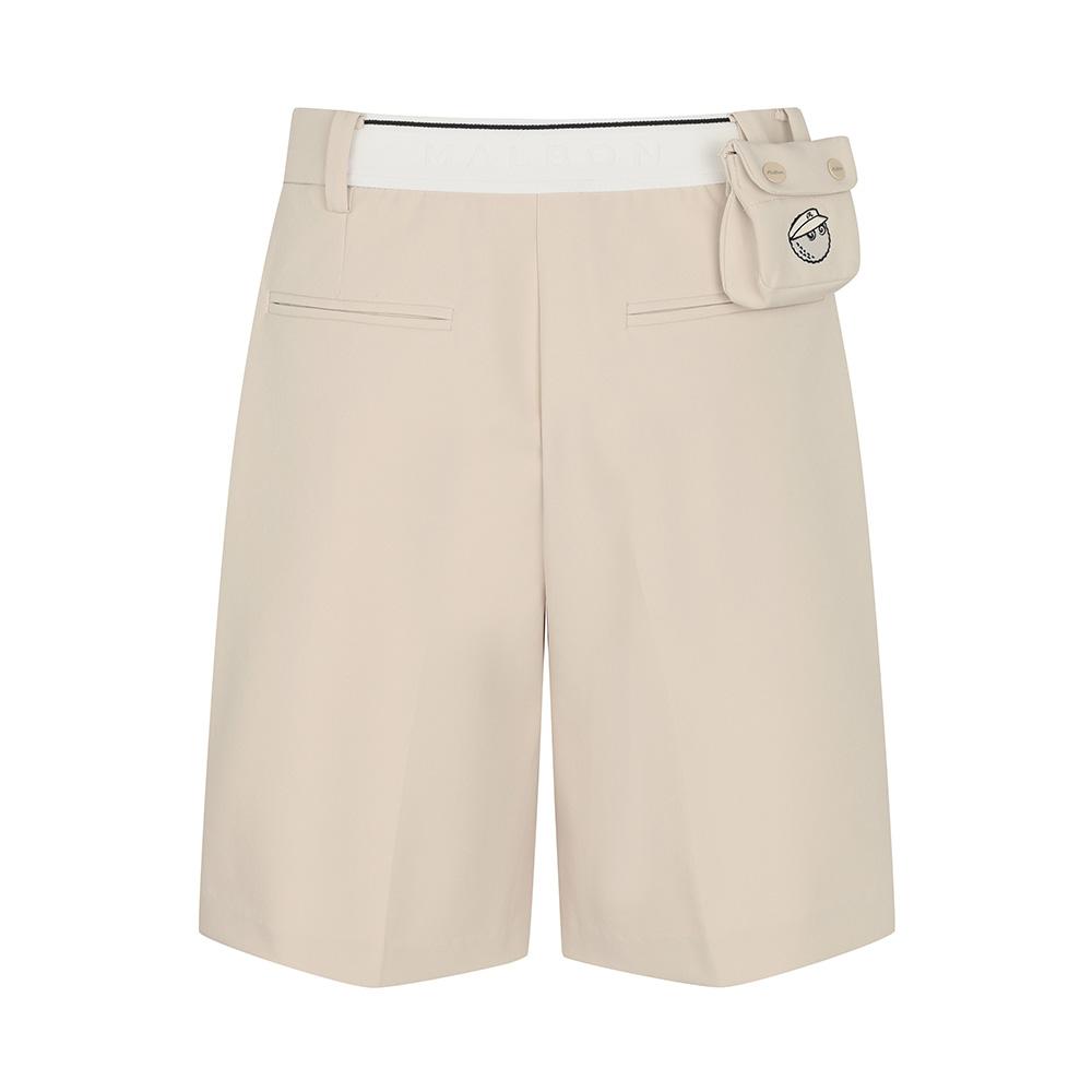 MALBON GOLF Classic Straight Half Pants Beige (Woman)