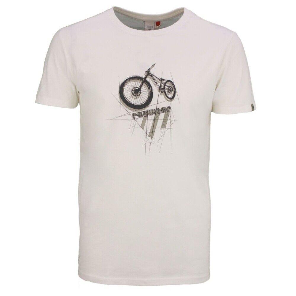 

Ragwear Herren Borny Weiß Fahrrad Print 2312 15010 7000 Белая футболка унисекс S