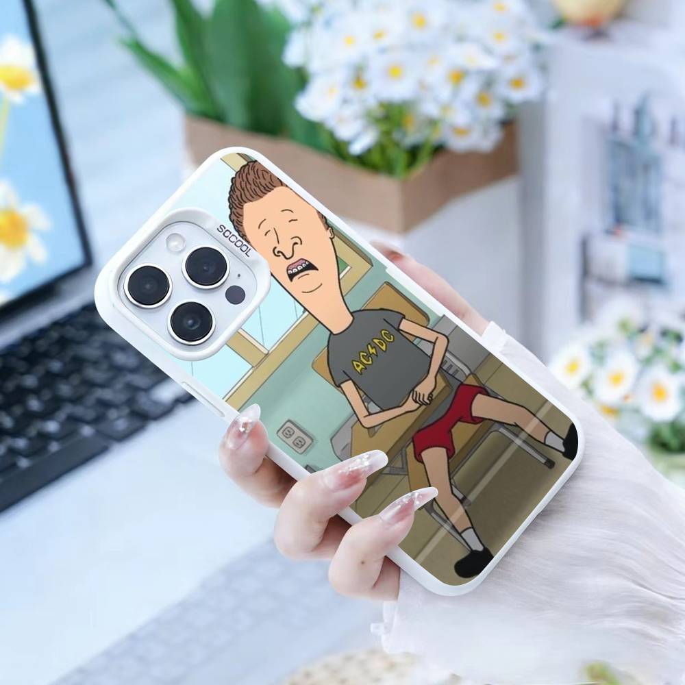

Cartoon B-Beavis And Butt-Head Phone Case For IPhone 16 17 15 14 12 13 Pro Max white Color Shockproof Cover iPhone15plus