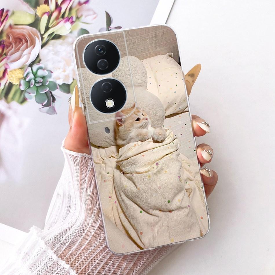 For Honor X7b CLK-LX2 2025 Cute Flower Butterfly Cat Painted Case For HonorX7b X 7B 4G 5G Soft Silicone TPU Phone Cases