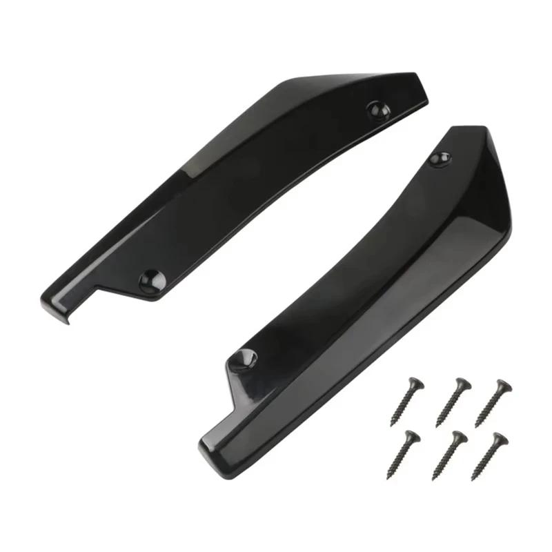 Universal Car Rear Bumper Lip Diffuser Splitter Spoiler Scratch Protector Black Carbon Fiber Rear Lip Wrap Angle Splitters