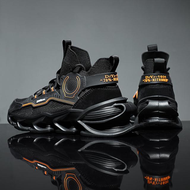 

Новые мужские кроссовки с дышащими лезвиями, кроссовки, мужская амортизирующая обувь, легкая повседневная обувь большого размера, мужская обувь 43