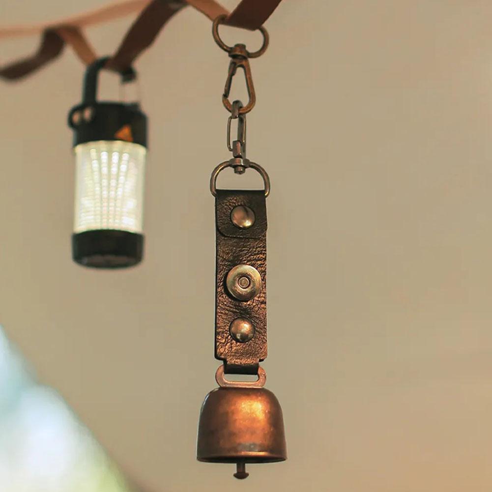Bear Bell Loud Hiking Bell For Hikers Anti-Lost Pet Bell Dog Bell With PU Leather Strap Noise Maker For Survival Hiking Biking