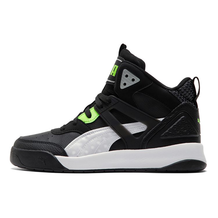 PUMA Unisex Black Backcourt Mid Cyber week Mid Top Sneakers 381129-02