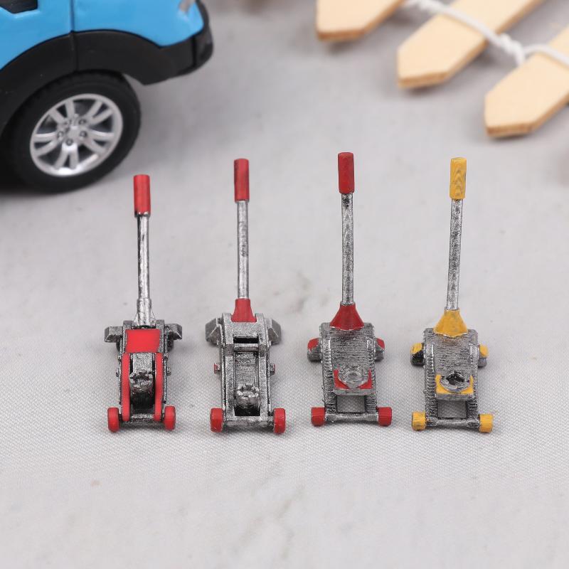 1/64 Scale Car Lifting Jack Model Modification Garage Repair Accessories Scene Collocation Miniature Sculpture Display