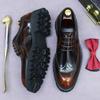 Leather Shoes Men's Brock British Business Dress Shoes Men's Leather Shoes Wedding Inner Leather
