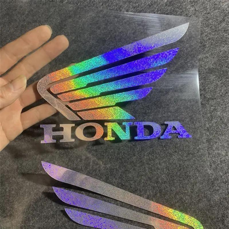 ABO2 New Motorcycle Sticker Racing Helmet Car Suitable for Honda Sticker Reflective Sticker Waterproof Sun Protection Car Decor