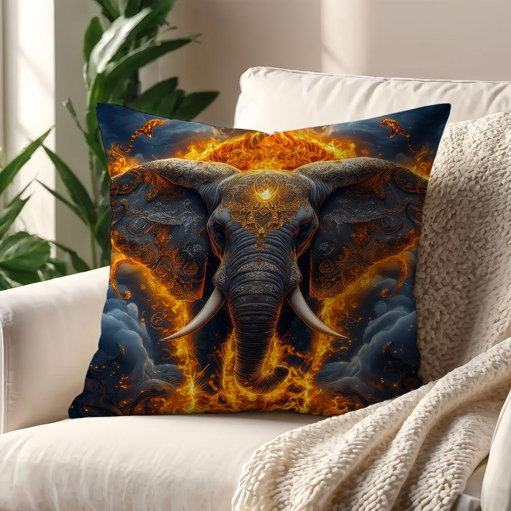 Elephant Cushion Cover For Pillow Printing Sofa Decoration Home Car Room Coffee Shop Office Nordic Simplicity