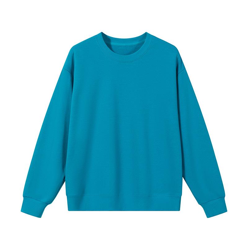 Herrhuvtröja med lös passform, 350g frottébomull, sänkta axlar, rund halsringning och broderad logotyp