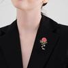 National Beauty and Heavenly Fragrance Peony Brooch, High-end Pearl Brooch, Suit Coat Enamel Pin