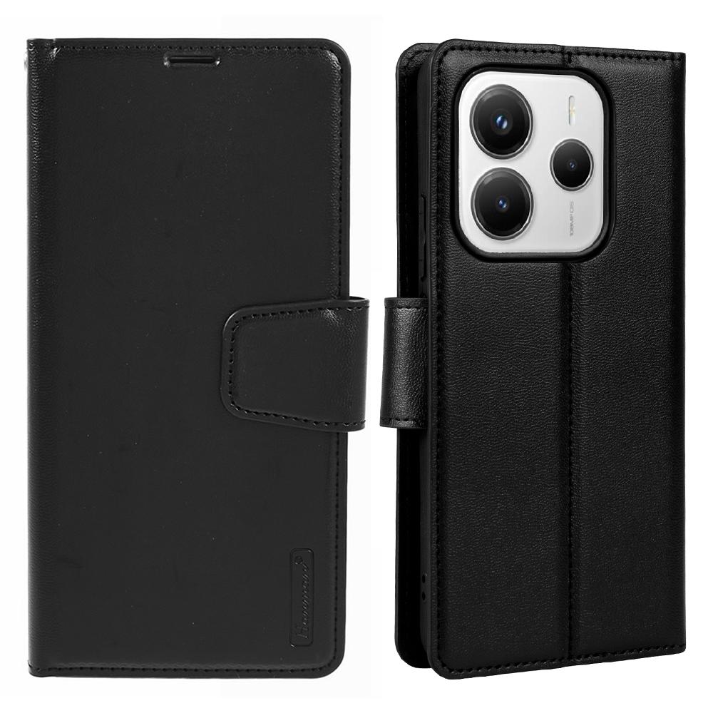 HANMAN Mill Series for Xiaomi Redmi Note 14 5G Case Wallet Stand PU Leather Phone Cover
