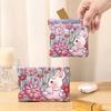 Print Mini Cosmetic Bag Flower Coin Purse Simple Lipstick Storage Bag  Jewelry Storage Bag