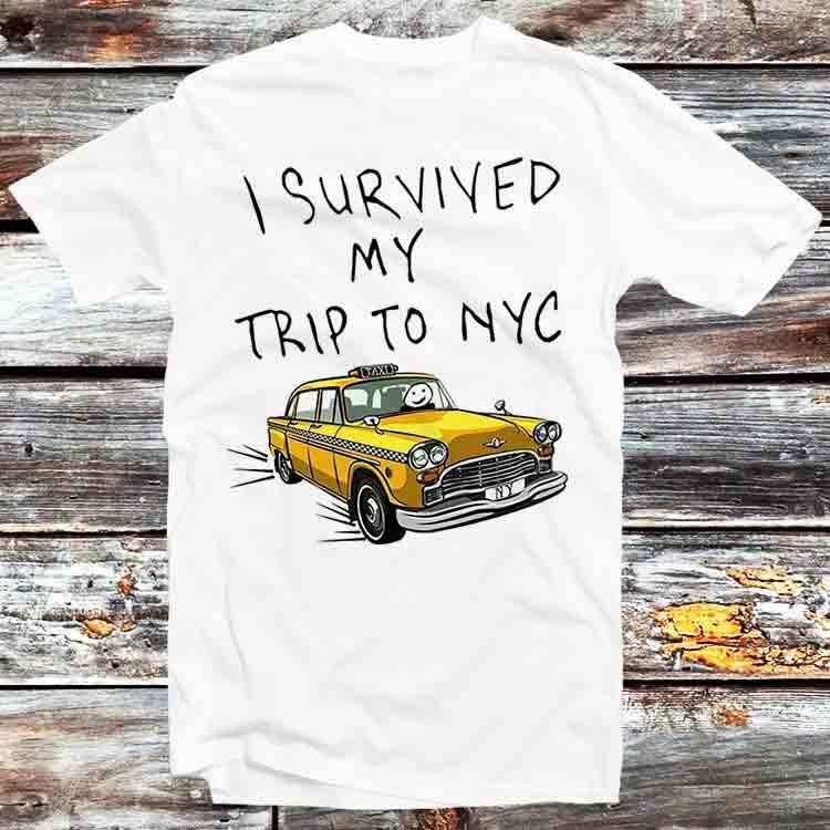 

Tom I Survived My Trip To NYC New York Yellow Spider Taxi T Shirt B505 S