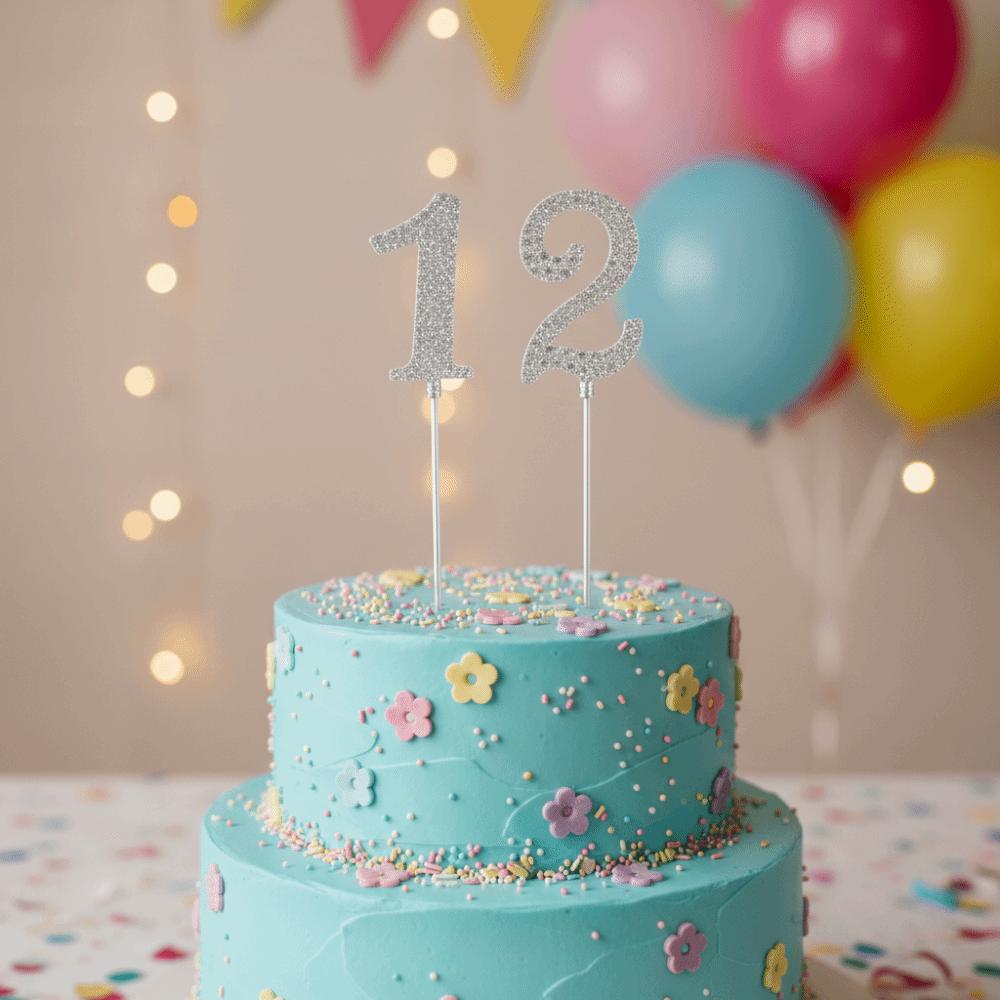 Glitter Cake Plugin Set Rhinestone Birthday Candle Holder Digital Cakes Dessert Decor  Party