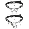 European and American Style Leathers Collar Trend Punk Bone Pentagrams Neck Bands Nightclub Bar Wild O Style Neck Chain